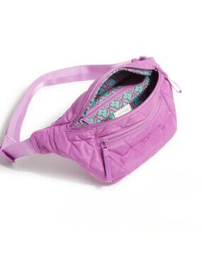 NWT Vera Bradley Quilted Purple iris orchid Large Belt Bag